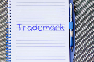 Trademark write on notebook