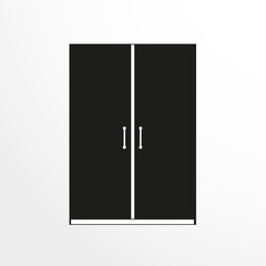 Pieces of furniture. Wardrobe for cloths. Vector illustration.