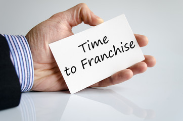 Time to franchise text concept