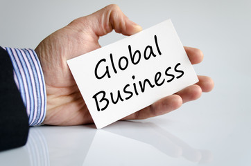Global business text concept