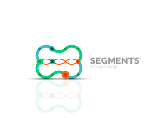 Vector outline minimal abstract geometric logo