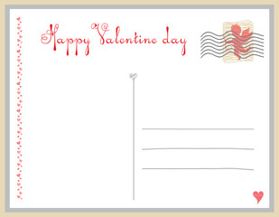 postcard on Valentine's day.