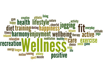 Wellness, word cloud concept 3