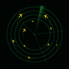 Airport radar vector graphic
