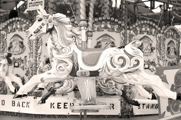   horse attraction painted carousel leisure for the kids