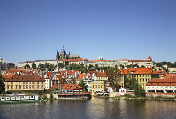 Fototapeta na wymiar Panoramic view of Hradcany in Prague. Czech Republic