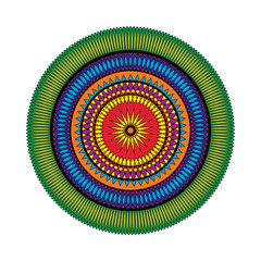 vector adult coloring book page circular pattern mandala star colored - geometrical shapes