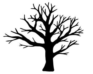 Tree vector isolated on white background.