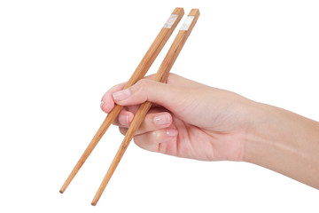 Hand Using Chopsticks.