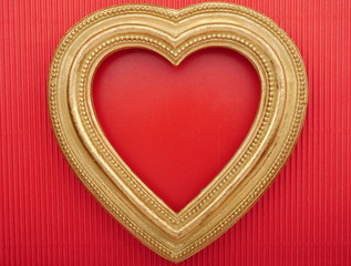 Background Valentines Day. Old vintage ornate picture frame.