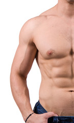 Fototapeta premium Uomo con corpo perfetto