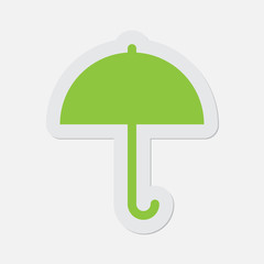 simple green icon - umbrella