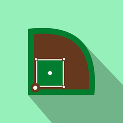 Baseball field flat icon
