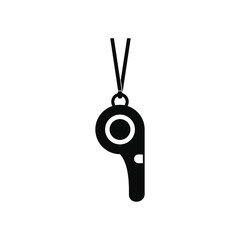 Sport whistle black simple icon