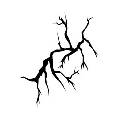 Cracks black silhouette