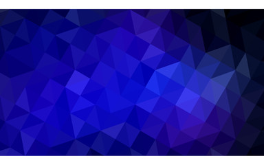 Dark blue polygonal design pattern, which consist of triangles and gradient in origami style.