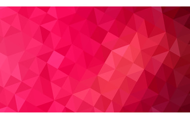 Red polygonal design pattern, which consist of triangles and gradient in origami style.