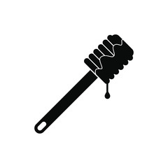 Honey dipper black simple icon