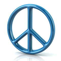 Illustration of blue peace symbol