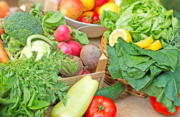 Healthy food - fresh organic vegetables