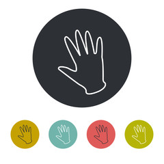 Obraz premium rubber glove icon
