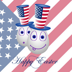 Card happy Easter for the USA 2