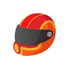Racing helmet cartoon icon