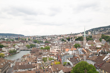 Fototapeta na wymiar The city of Zurich. Switzerland, Summer 2015