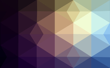 Fototapeta premium Multicolor dark blue, yellow, orange polygonal design pattern, which consist of triangles and gradient in origami style.