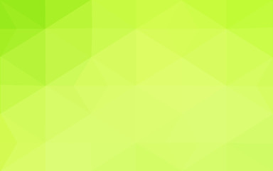 Multicolor green, yellow, orange polygonal design pattern, which consist of triangles and gradient in origami style.