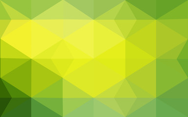 Obraz na płótnie Canvas Multicolor green, yellow, orange polygonal design pattern, which consist of triangles and gradient in origami style.
