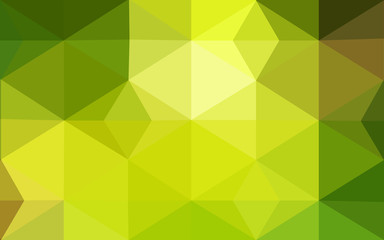 Fototapeta na wymiar Multicolor green, yellow, orange polygonal design pattern, which consist of triangles and gradient in origami style.