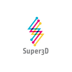 High Tech 3D Color Vector Logo