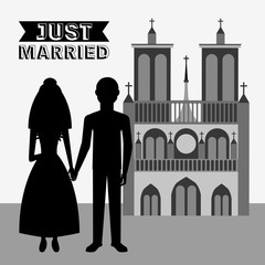 just married design 