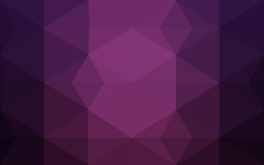 Dark purple polygonal design pattern, which consist of triangles and gradient in origami style.