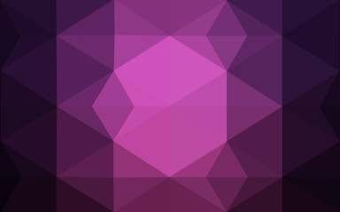 Dark purple polygonal design pattern, which consist of triangles and gradient in origami style.