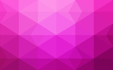 Pink polygonal design pattern, which consist of triangles and gradient in origami style.