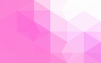 Pink polygonal design pattern, which consist of triangles and gradient in origami style.