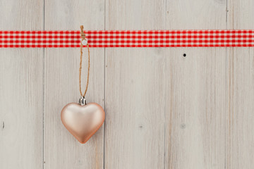 Hearts shape on vintage wood background, Celebration