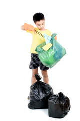 Keep garbage in bag for eliminate