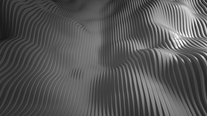 Fototapeta na wymiar wavy abstract background made of sliced shapes