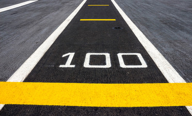 Fototapeta premium Asphalt road 100m