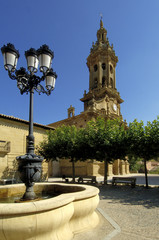 Fototapeta premium Church of Cuzcurrita de Rio Tiron, La Rioja, Spain
