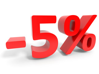Discount 5 percent off sale.