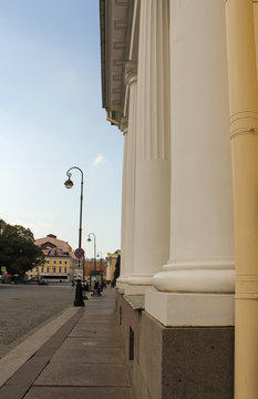 Columns Of The Building Of The Russian Museum Of Ethnography.