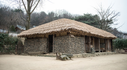 Plakat Traditional houses in Korea