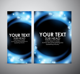 Abstract blue digital flare frame. Graphic resources design template. Vector illustration