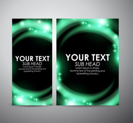 Abstract green digital flare frame. Graphic resources design template. Vector illustration