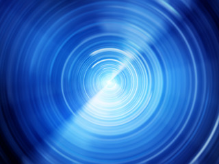 Fototapeta premium Blue glowing spin blur