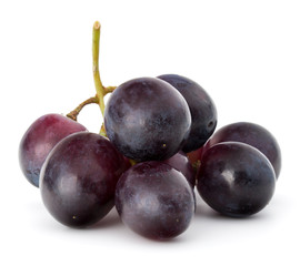 Red grape berry bunch isolated on white background cutout